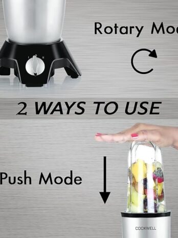 Cookwell Bullet Mixer Grinder (5 Jar, 3 Blade, Silver)